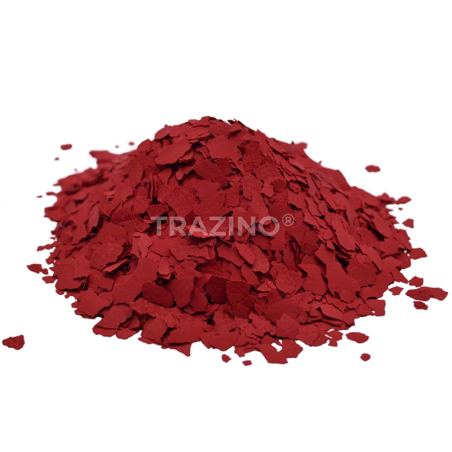 Trazino® Farbchips in Rubinrot zum Einstreuen für Beschichtungen Trazino® Farbchips in Rubinrot zum Einstreuen für Beschichtungen